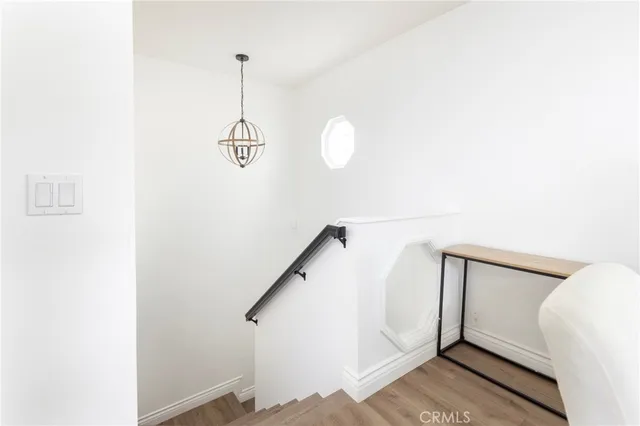 a view of a hallway with entryway