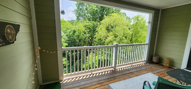a view of a balcony
