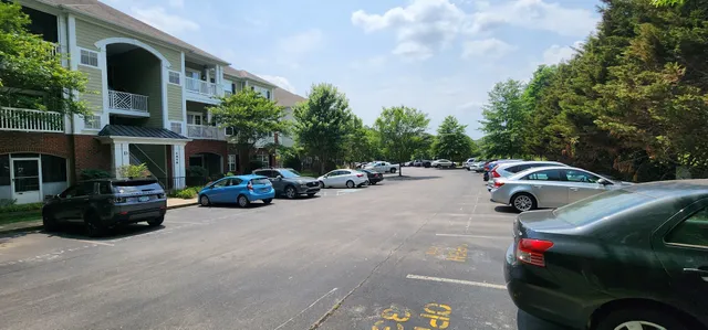 a view of car parked in front of house