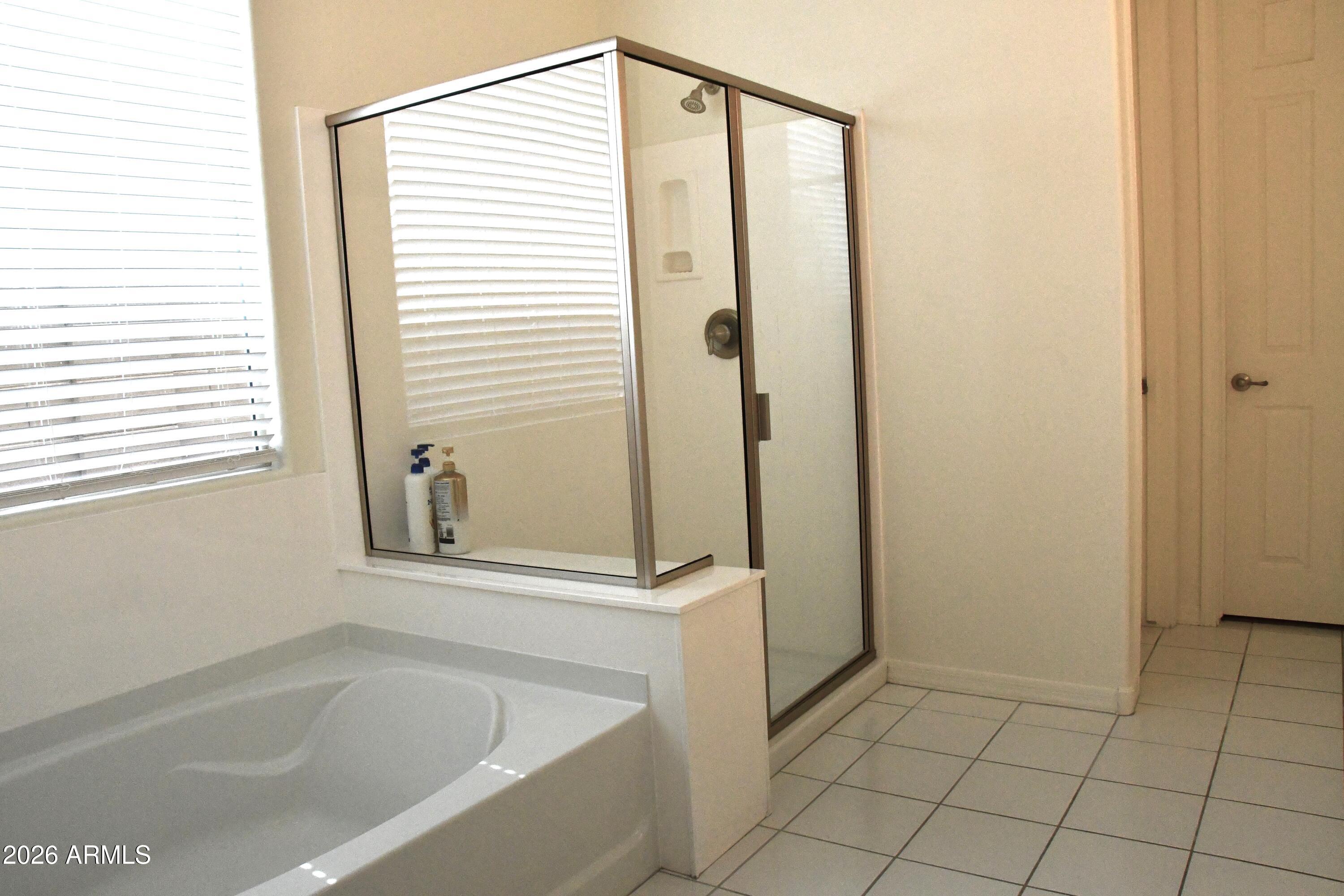 22419 97th Lane Peoria, AZ 85383 - Photo 7 of 22 a bathroom with a bathtub and a shower