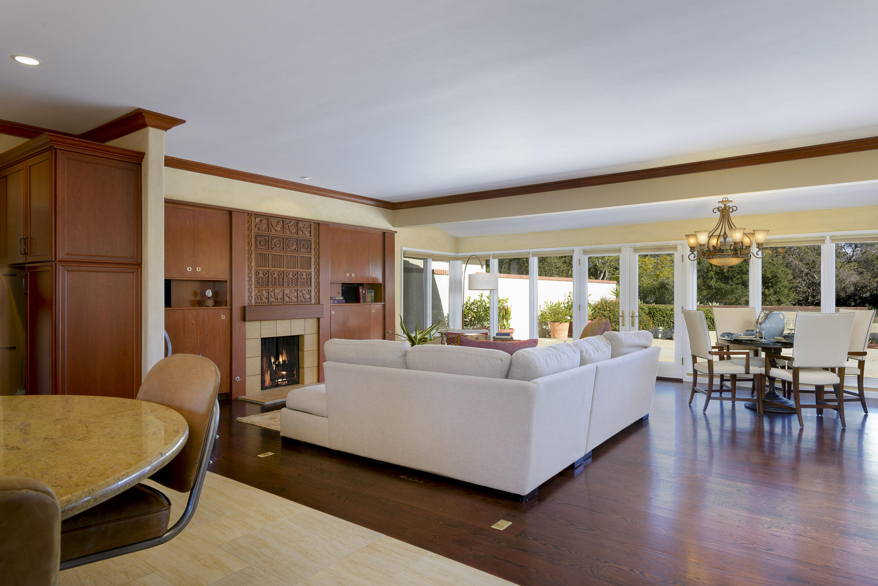 4460 Via Alegre Santa Barbara, CA 93110 - Photo 8 of 18 a living room with furniture and a fireplace