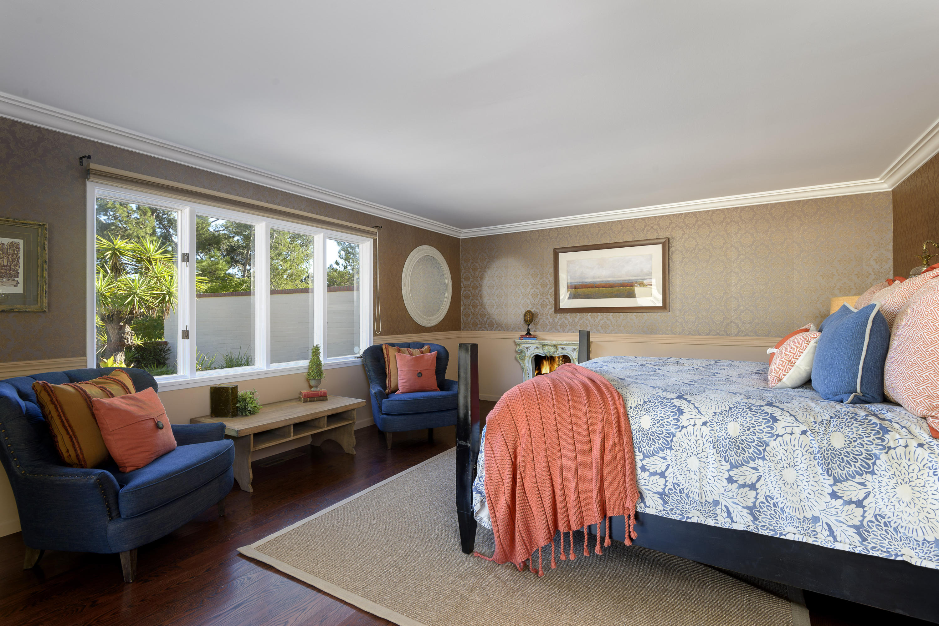 4460 Via Alegre Santa Barbara, CA 93110 - Photo 10 of 18 a bedroom with furniture and a large window