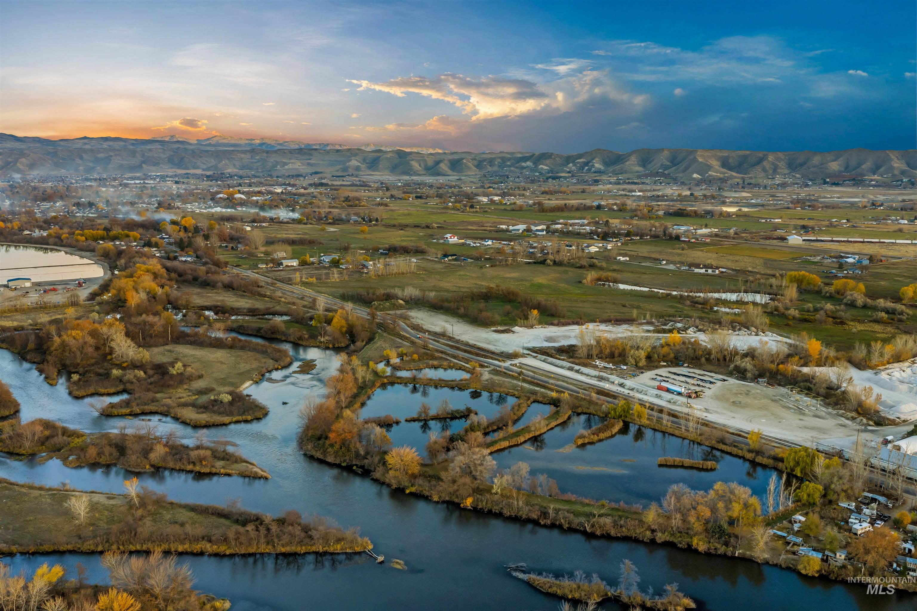 Tbd Cascade Road Emmett, ID 83617 - Photo 13 of 40 Aerial view at dusk of a water view