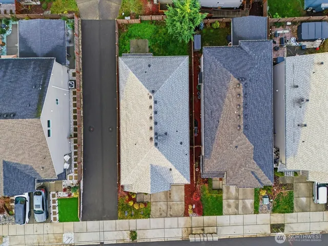 a view of a lake with a city view