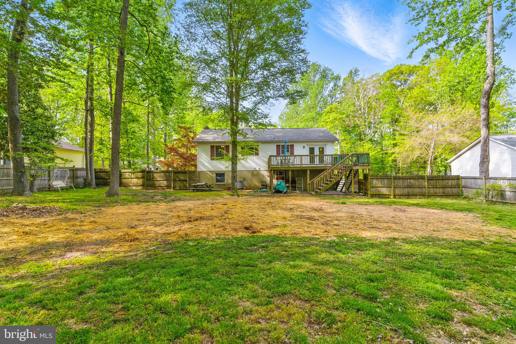 651 Silver Rock Road Lusby, MD 20657 - Photo 19 of 35 Level and fenced back yard