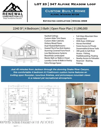 $1,090,000 | 347 Alpine Mdw Loop, Alpine, WY 83128