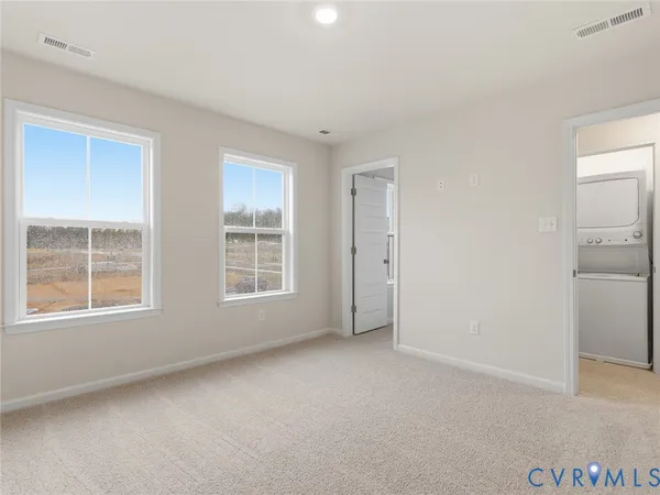 an empty room with a window