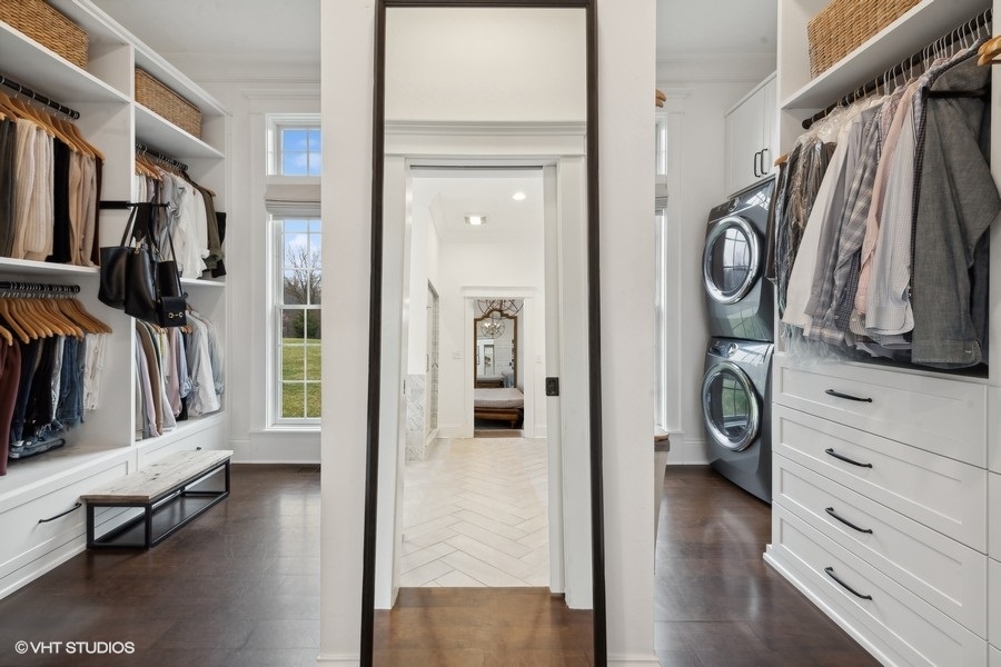 383 West County Line Road Barrington Hills, IL 60010 - Photo 36 of 75 a view of walk in closet with clothes and shoes