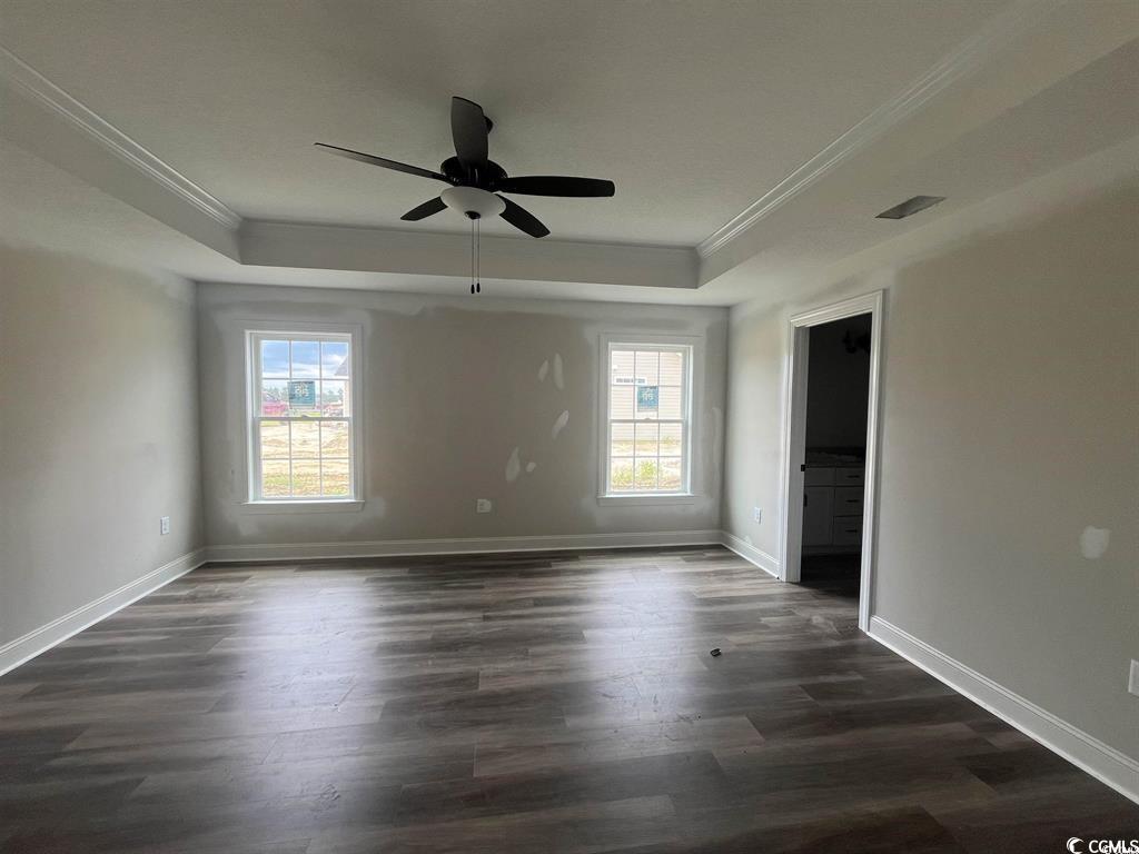 8187 Kerl Road Aynor, SC 29511 - Photo 7 of 14 Unfurnished room featuring ceiling fan, dark hardw