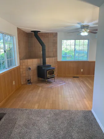 a bathroom with a window