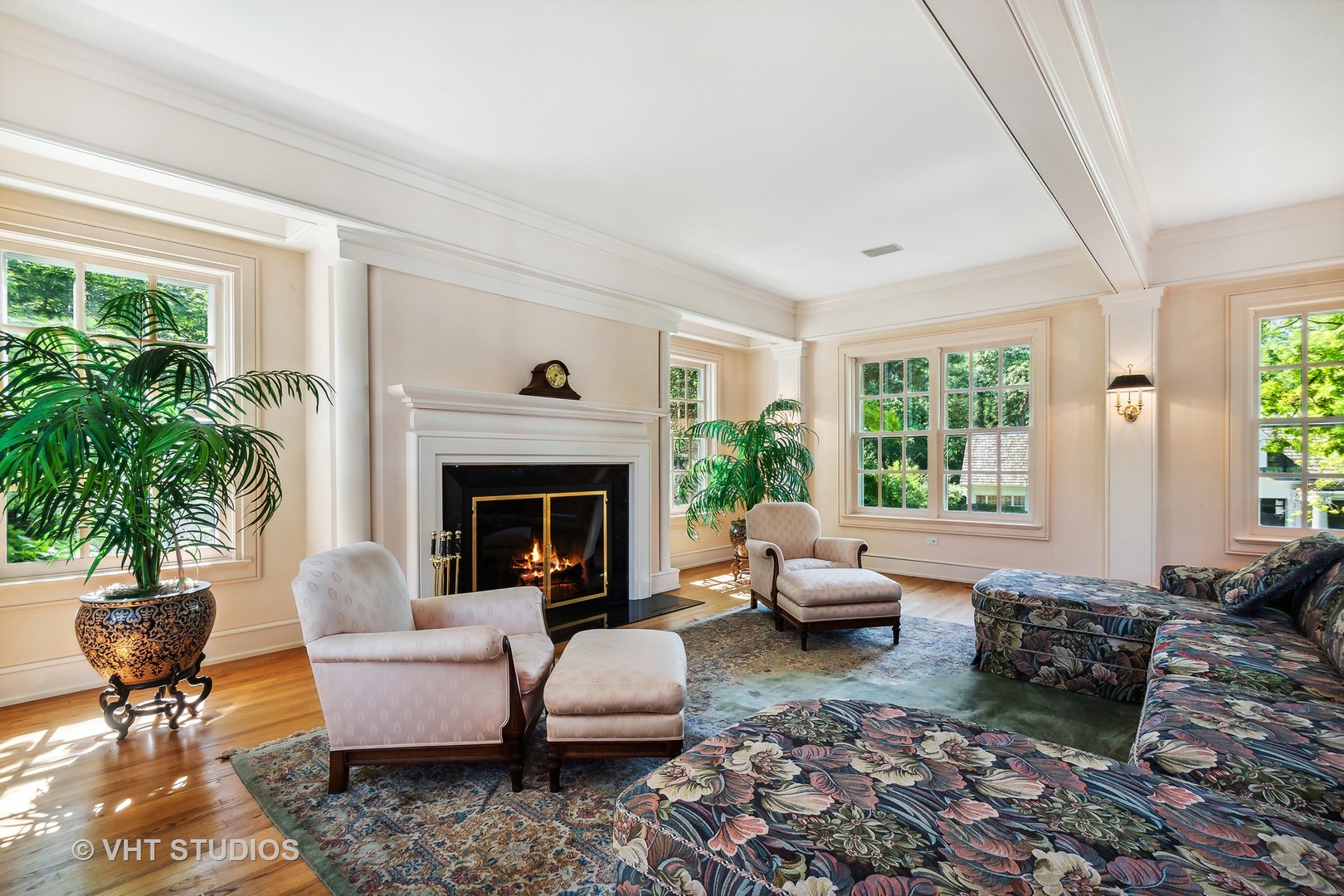 5 West County Line Road Barrington Hills, IL 60010 - Photo 14 of 77 a living room with furniture and a fireplace
