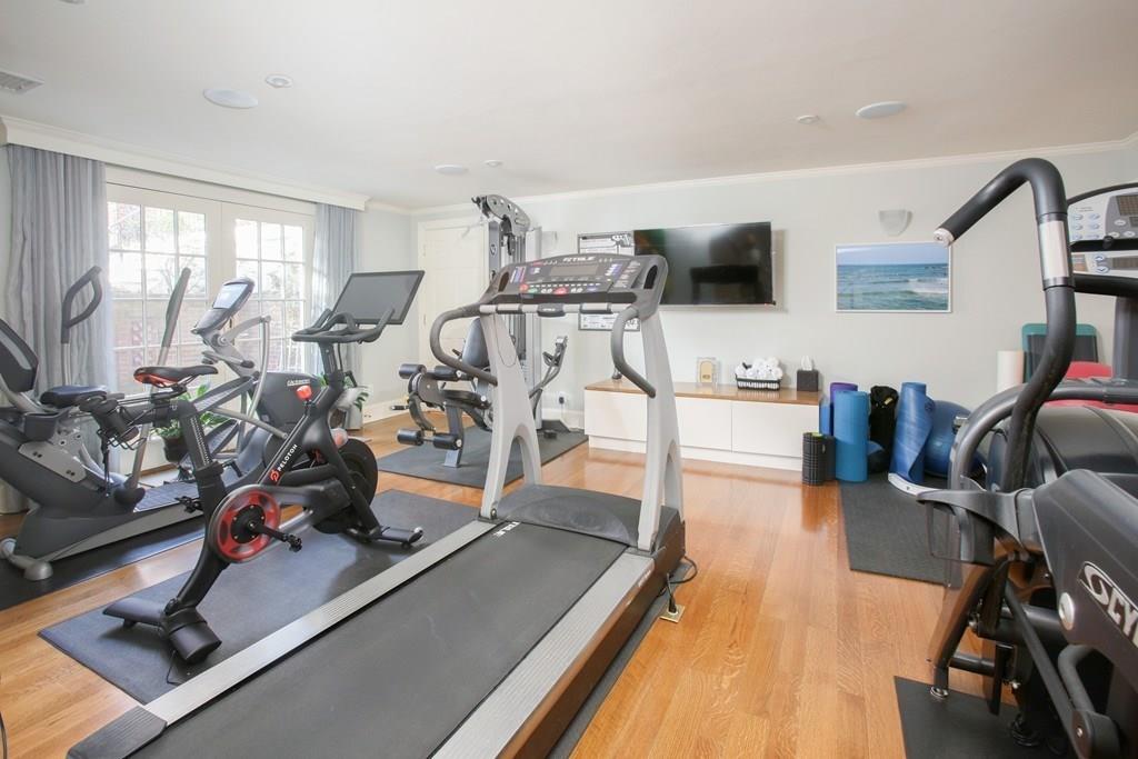 97 Laurel Road Brookline, MA 02467 - Photo 22 of 33 a view of a room with gym equipment
