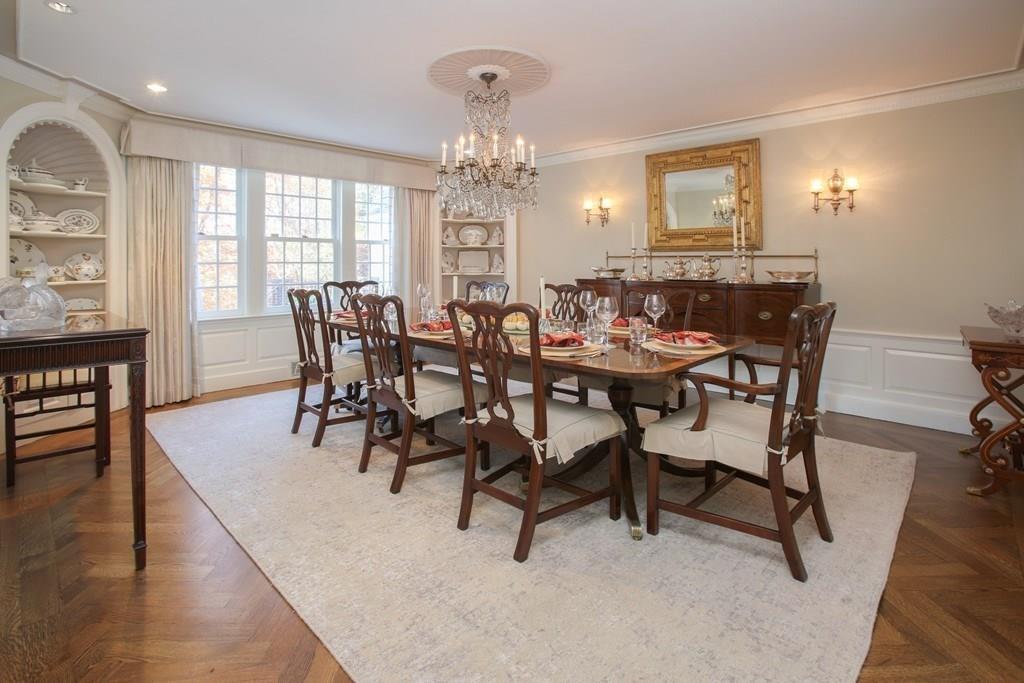 97 Laurel Road Brookline, MA 02467 - Photo 3 of 33 a view of a dining room with furniture window and wooden floor