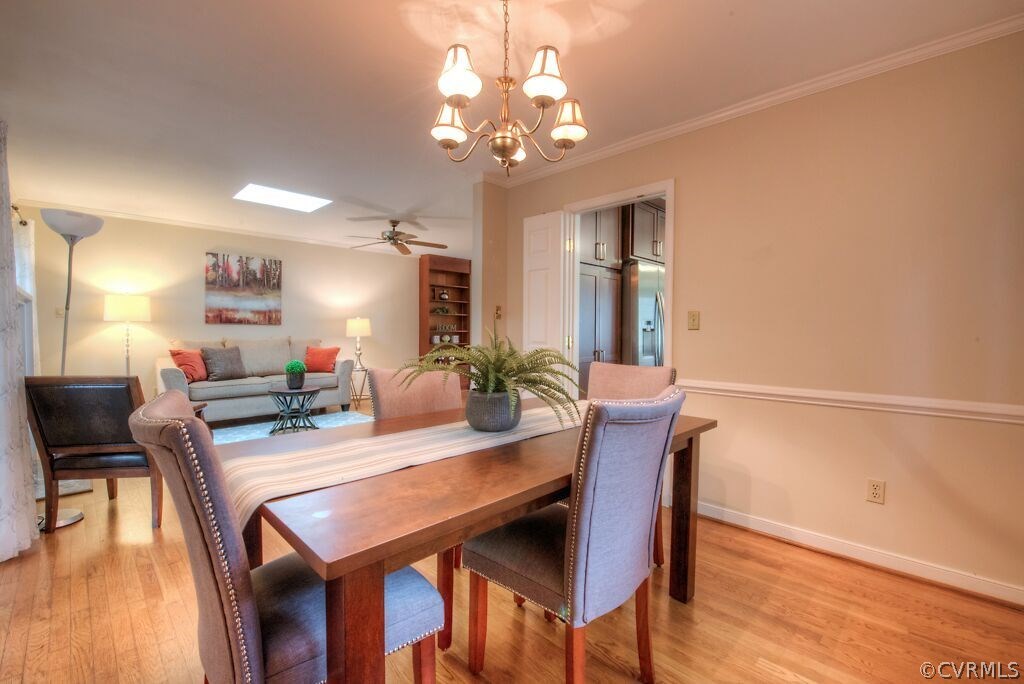14208 Spring Gate Road Midlothian, VA 23112 - Photo 16 of 44 a view of a dining room with furniture and wooden floor