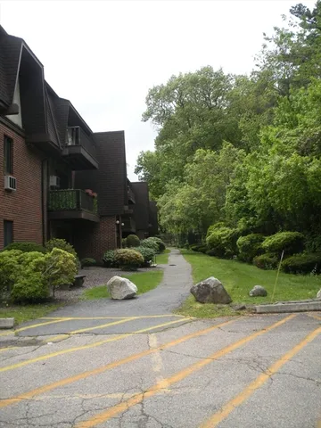 a view of a patio in front of a house
