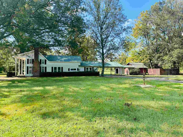 a view of park with trees