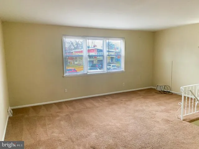 an empty room with a window