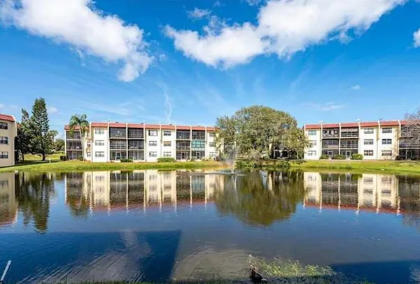 a view of building with lake view