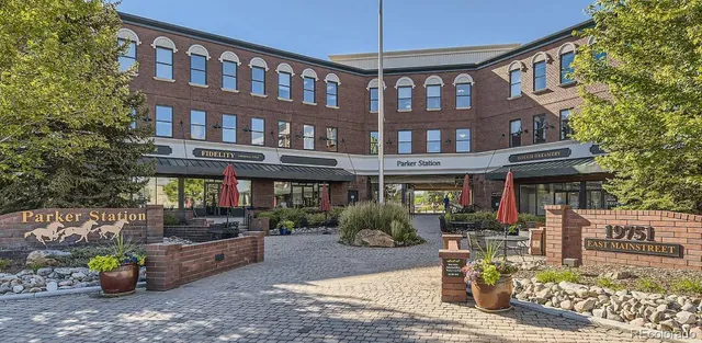 a front view of a building