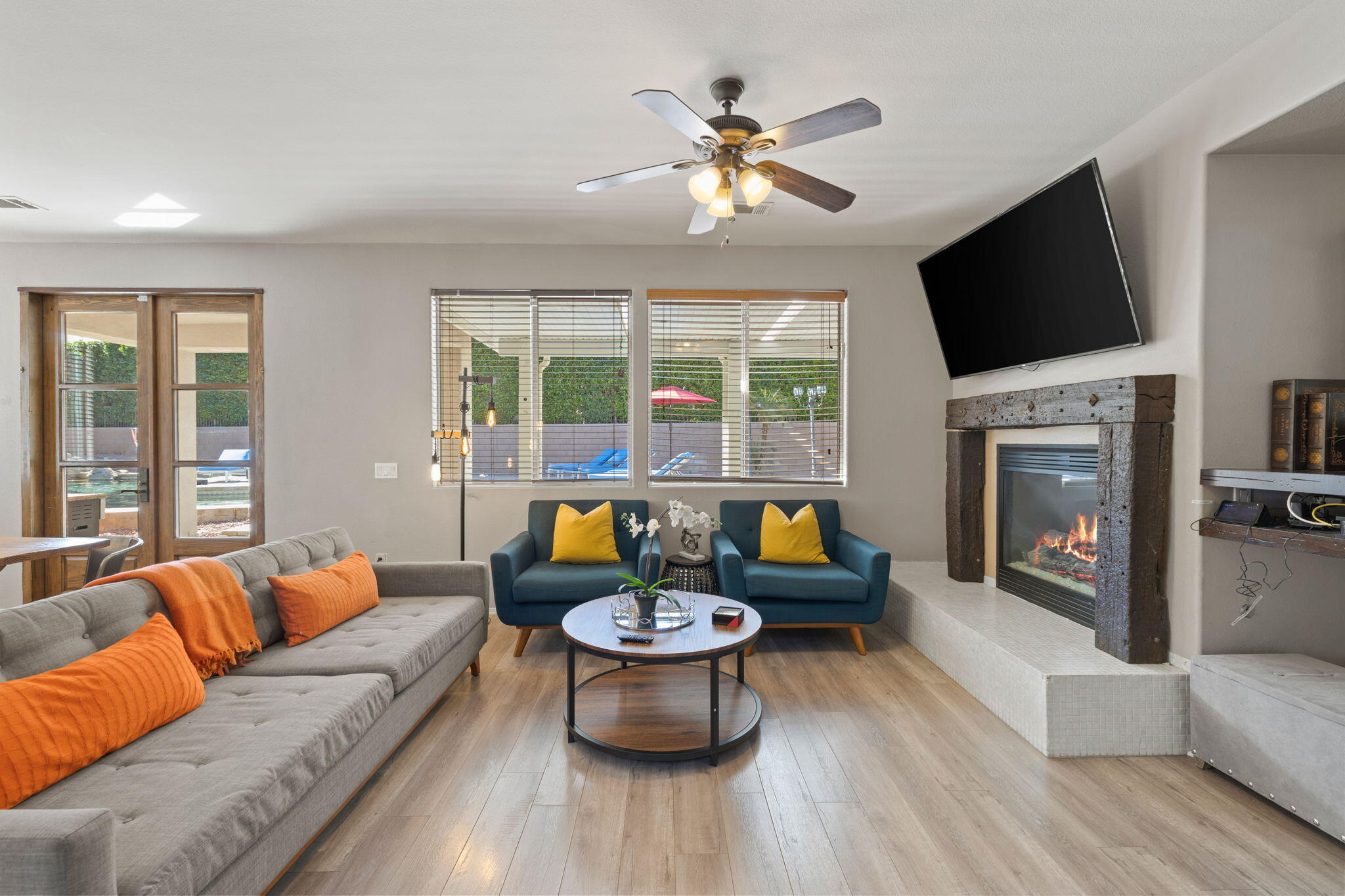 80759 Avery Drive Indio, CA 92201 - Photo 7 of 70 a living room with fireplace furniture and a flat screen tv