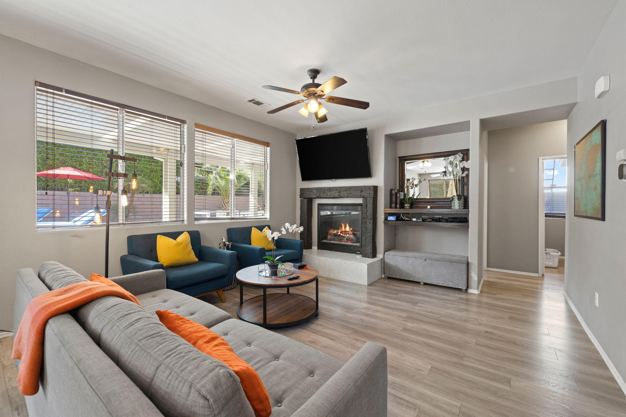 80759 Avery Drive Indio, CA 92201 - Photo 8 of 70 a living room with furniture fireplace and a large window