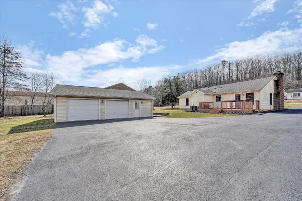 a view of backyard of house