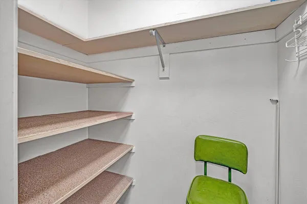 a kitchen with a stove and a microwave