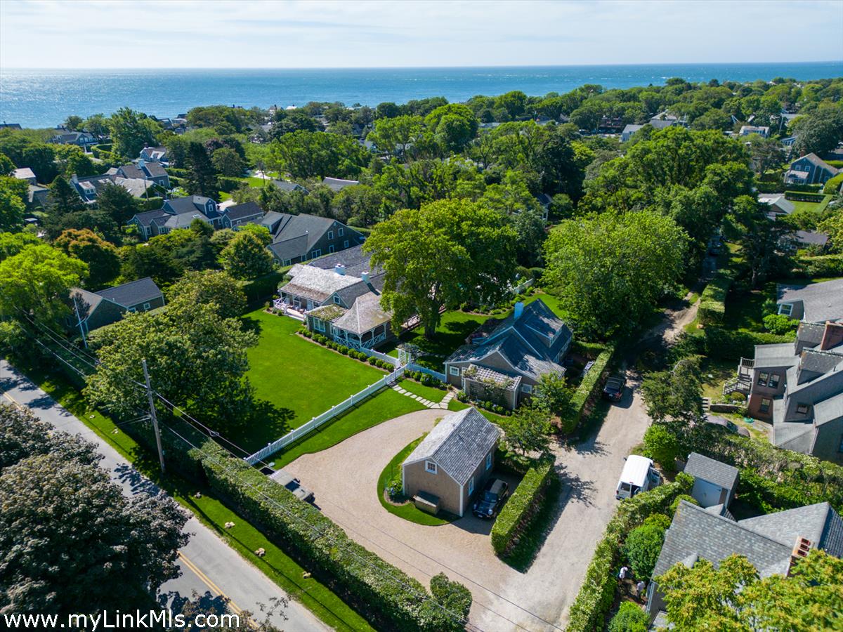 14 & 16 Coffin Street Nantucket, MA 02554 - Photo 46 of 50 an aerial view of a house with a yard