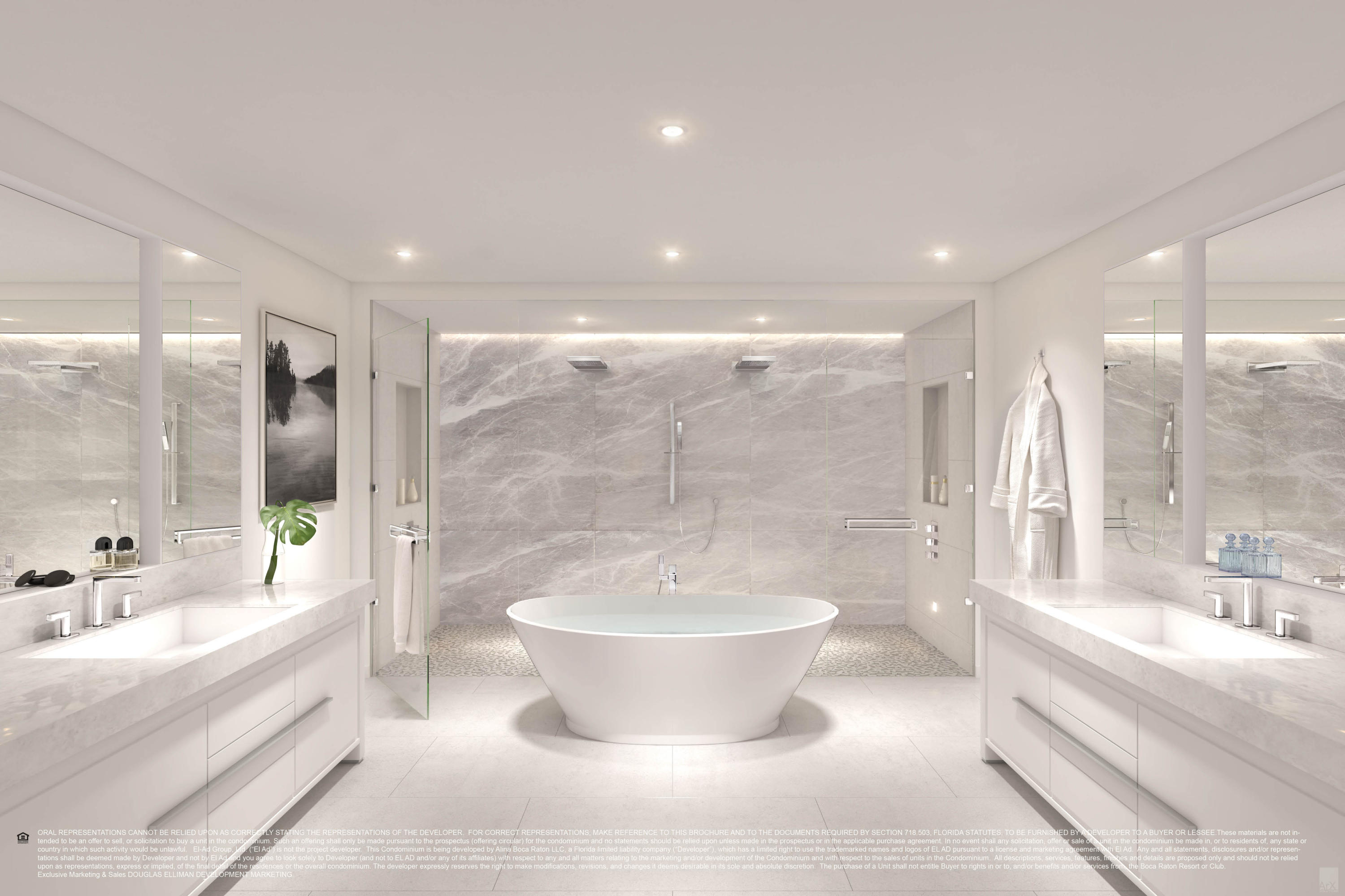 200 Southeast Mizner Boulevard, Unit 409 Boca Raton, FL 33432 - Photo 10 of 11 Alina_Master Bath_with Disclaimer