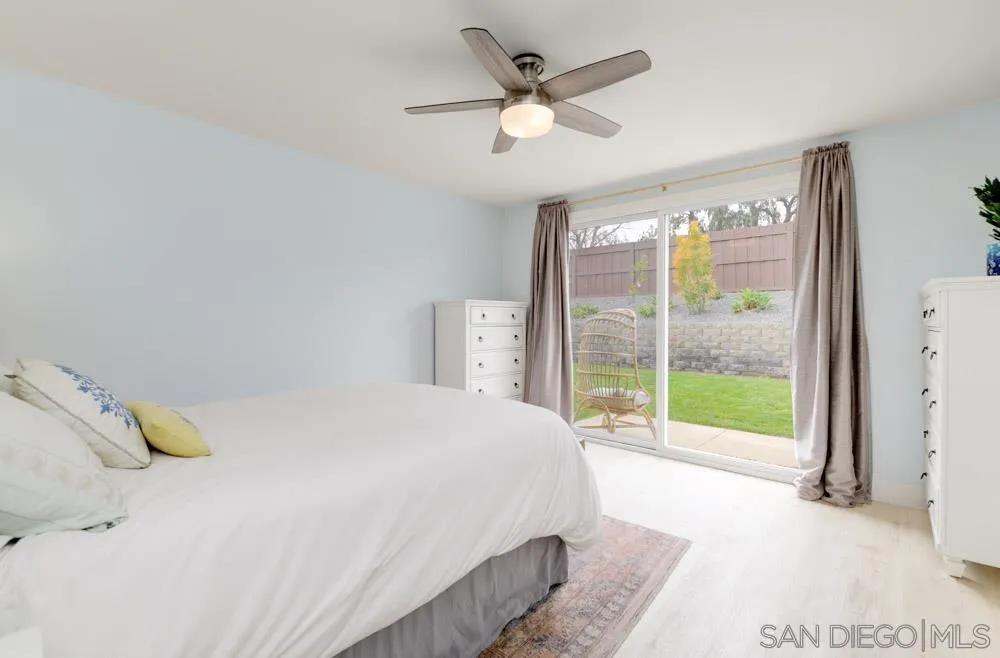 1955 Village Wood Road Encinitas, CA 92024 - Photo 22 of 31 a bedroom with a bed and a large window with the outer view