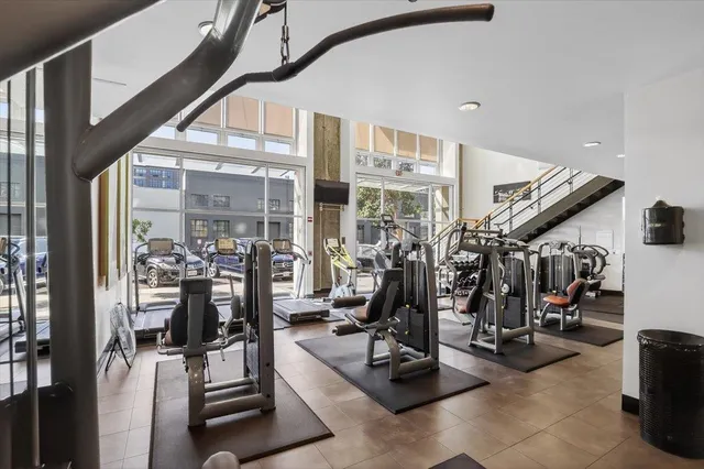 a view of a workspace with furniture