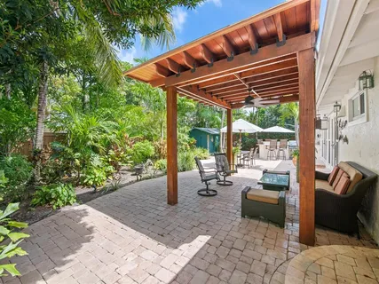 a view of porch with seating space