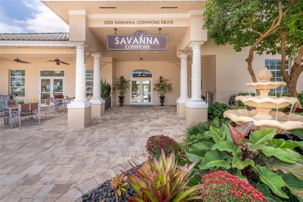 a view of building and front door
