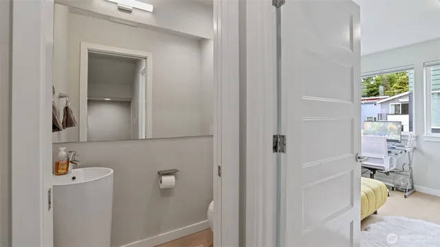 a bathroom with a bathtub and a sink