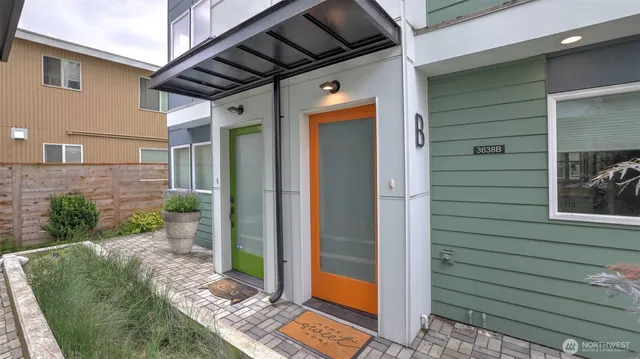 a view of a door of the house