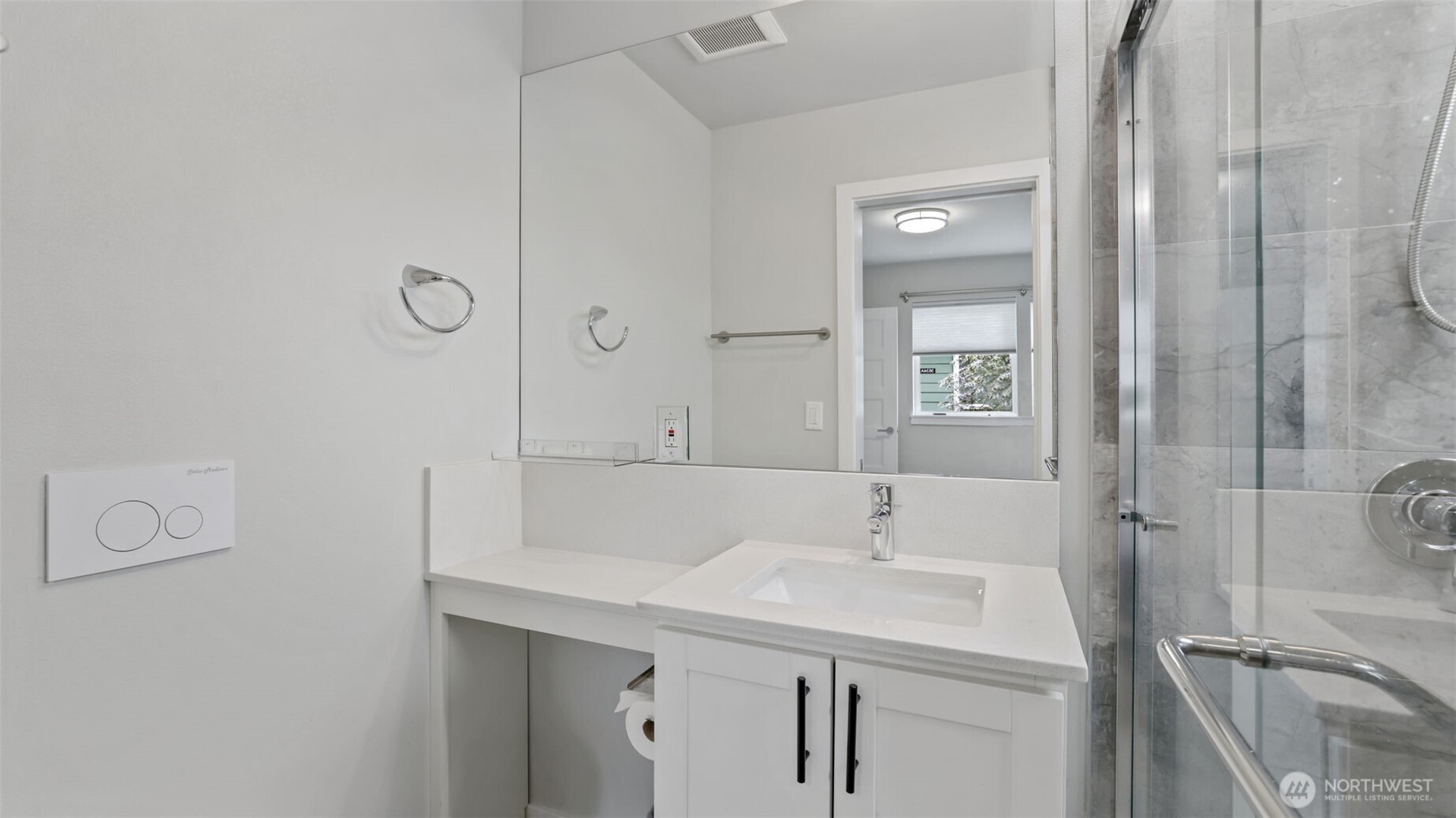 3638 36th Avenue South, Unit B Seattle, WA 98144 - Photo 5 of 19 a bathroom with a sink a toilet and shower