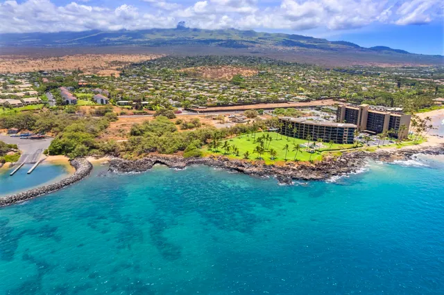 a view of a lake with a mountain