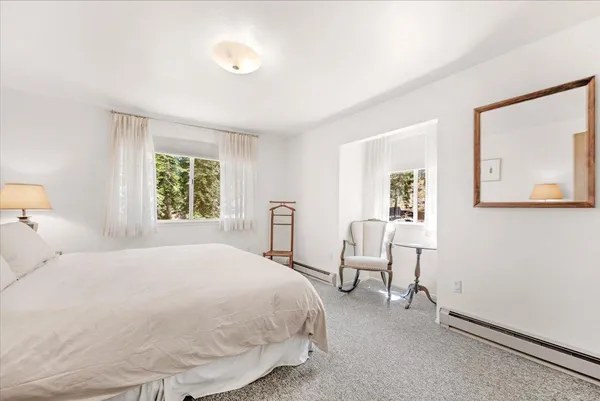 a view of a city with a mountain in the background