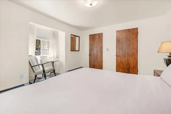 a view of lake with mountain