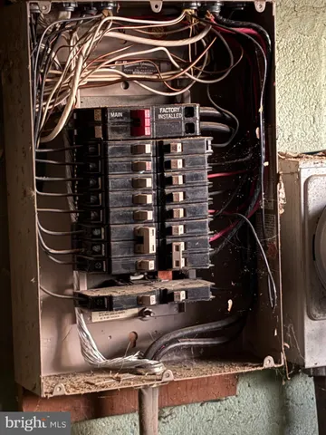 a close view of water heater room