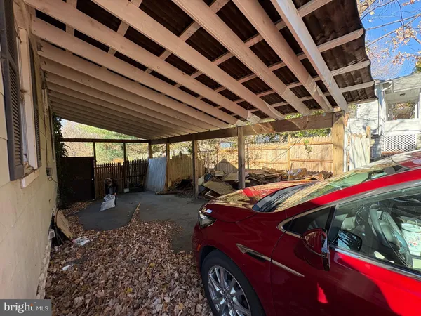 a car parked in a parking garage
