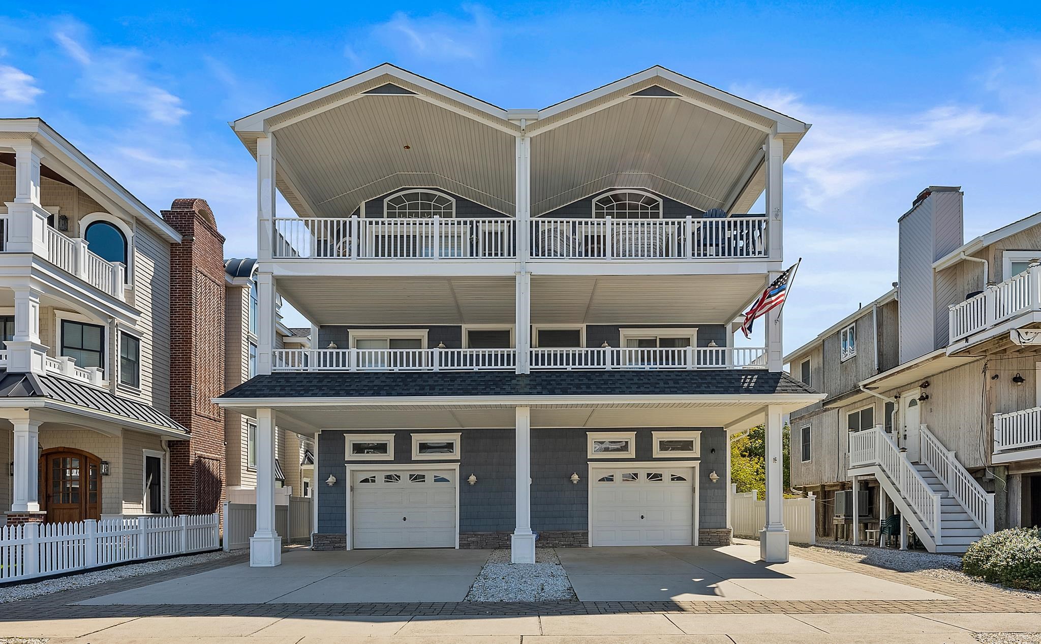 a front view of a building