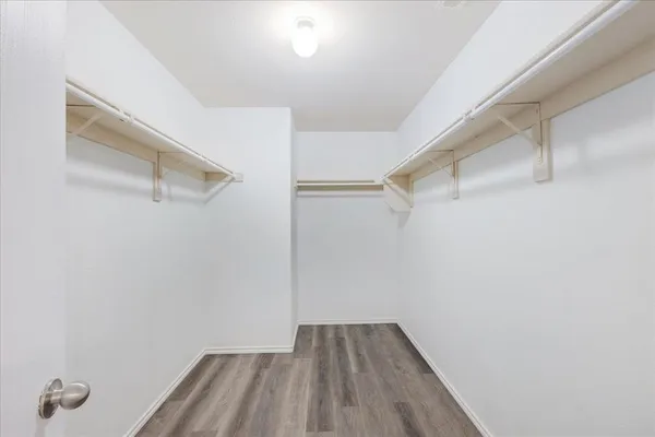 a view of a walk in closet