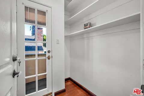 a view of a walk in closet