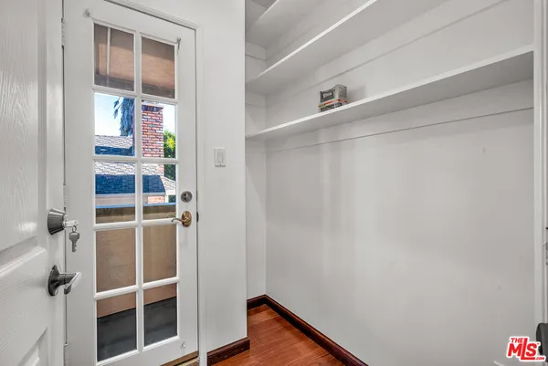 a view of a walk in closet