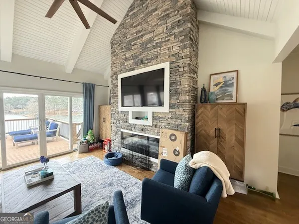 a picture of a bench in a balcony