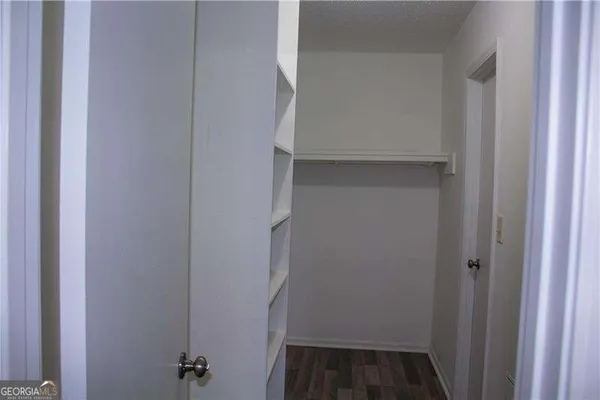 a close view of closet