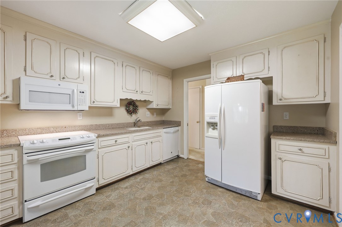 121 Huntington Road Colonial Heights, VA 23834 - Photo 12 of 43 Kitchen featuring white cabinetry with decorative