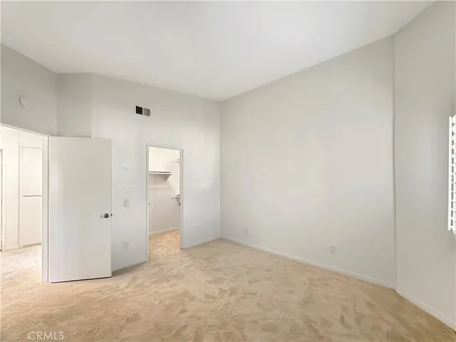 an empty room with an entryway