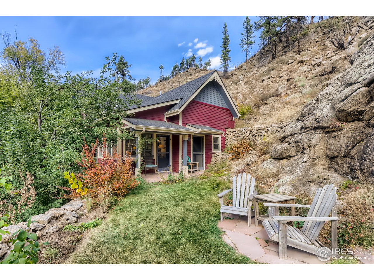 270 Gold Run Road Boulder, CO 80302 - Photo 25 of 28 Sweet side porch opens to lawn